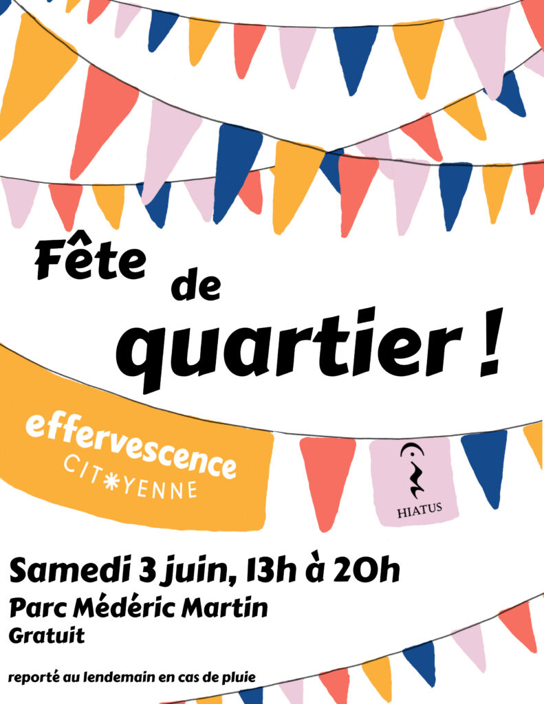 Photo de l'affiche promouvant la fête de quartier